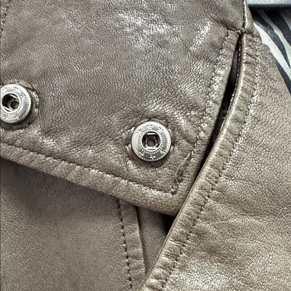 Mackage Dark Brown Leather Moto Jacket - Picture 3 of 10